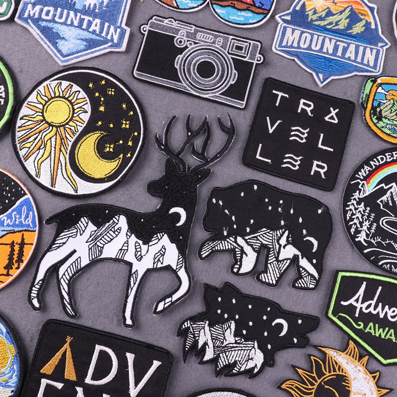 Outdoor Adventure Show - Mountain Deer Fox Adventure Patch Sun
