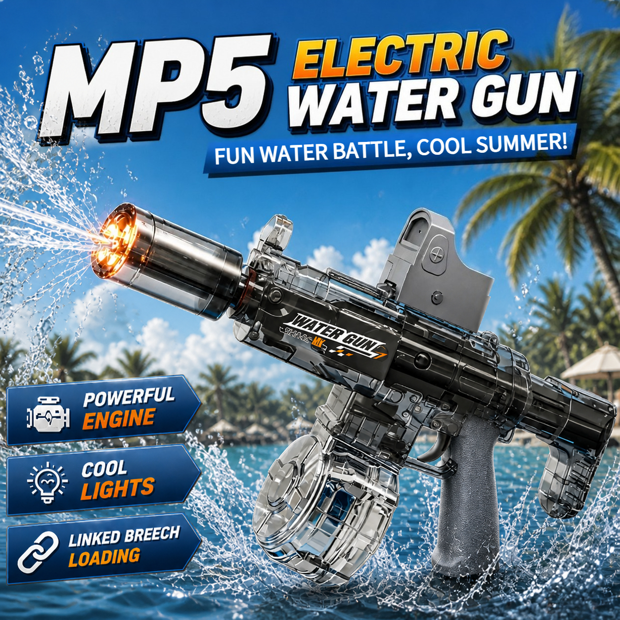 Outdoor Adventure Games - Electric Water Gun Simulation Shooting Water