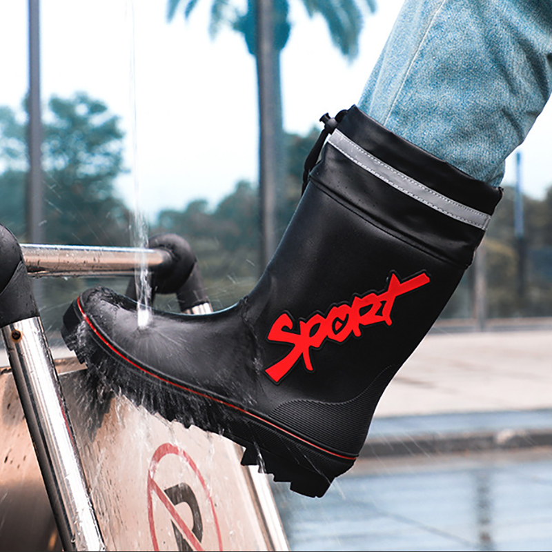 Mid-calf Rain Boots Men Slip-O - огляд і ціна Outdoor Adventure Shoes