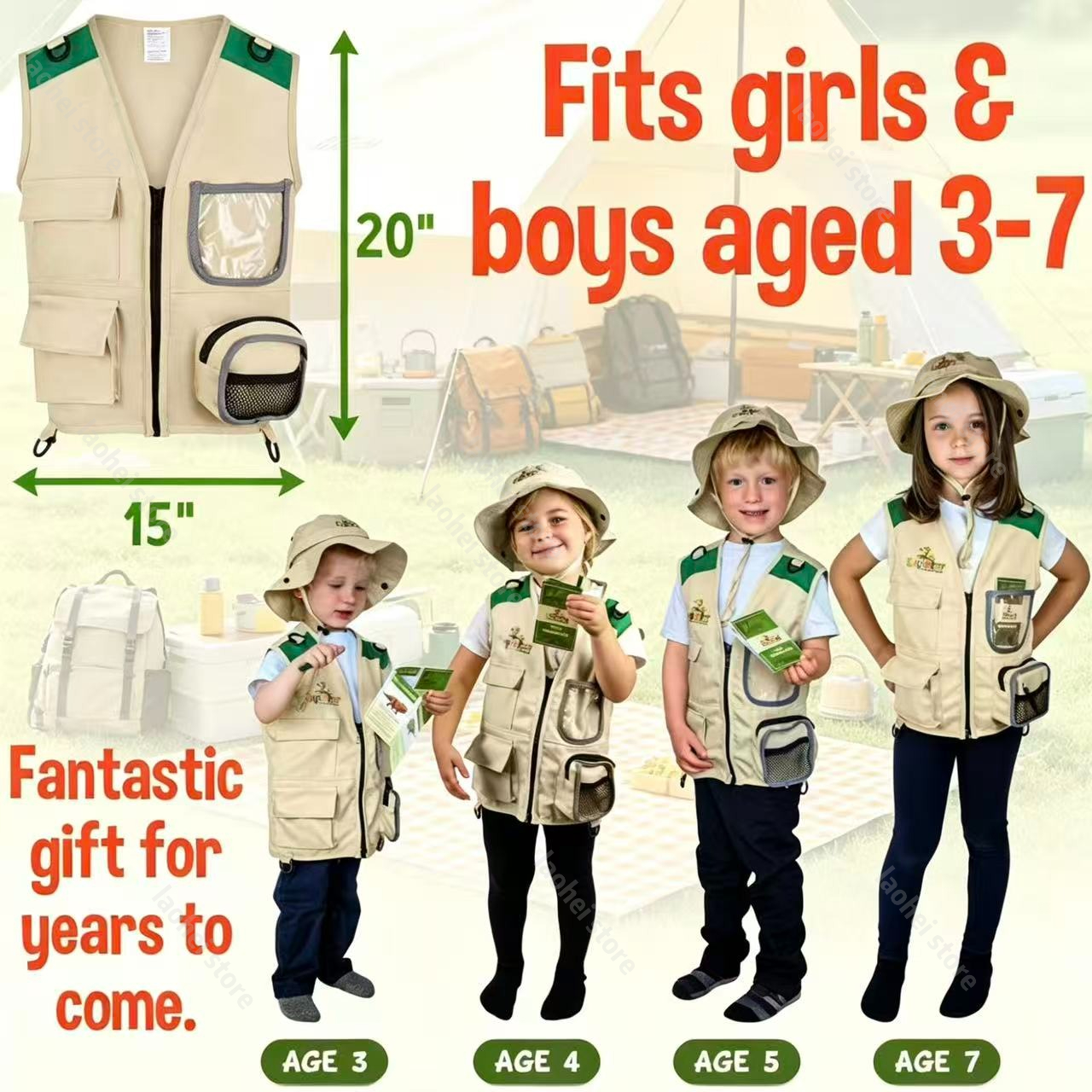 Kids Explorer Vest and Hat Cos - огляд і ціна Outdoor Adventure Games