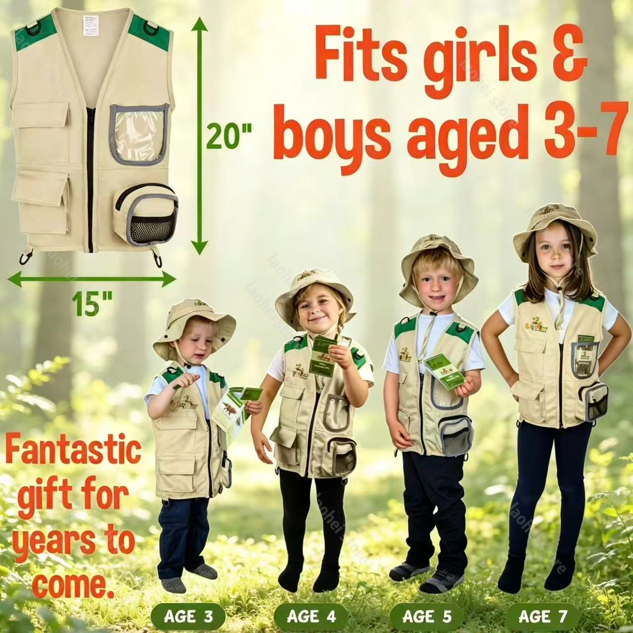 Kids Explorer Vest and Hat Cos - огляд і ціна Outdoor Adventure Games