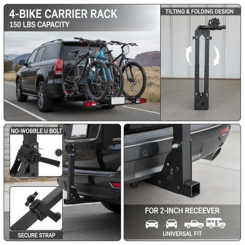 Vehicle Bicycle Carrier 4-Bike - огляд і ціна Outdoor Adventure Rv