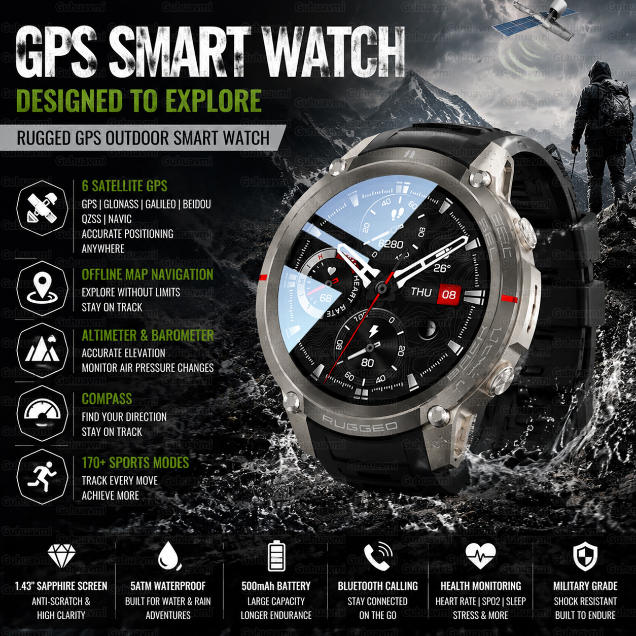 Outdoor Tactical GPS Smart Wat - огляд і ціна Outdoor Adventure World