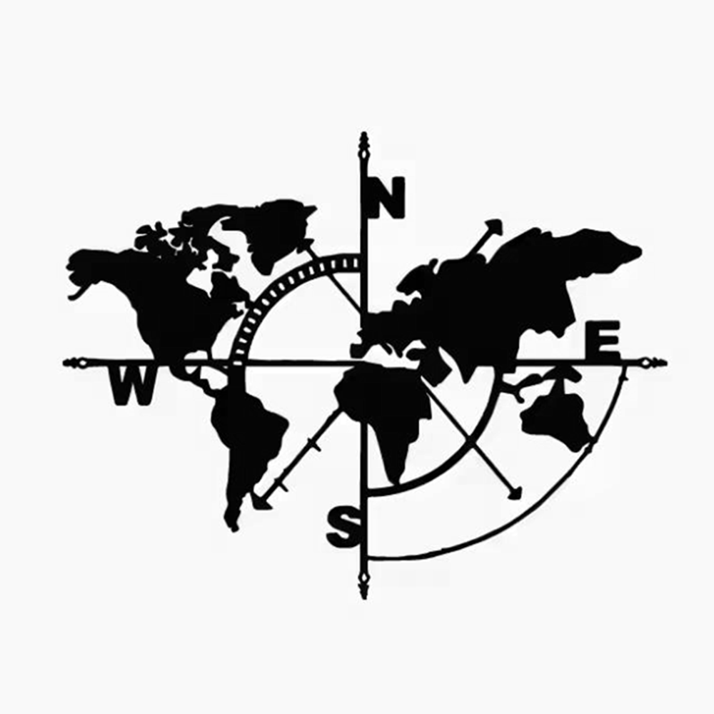 Compass World Map Vinyl Decal, - огляд і ціна Outdoor Adventure World