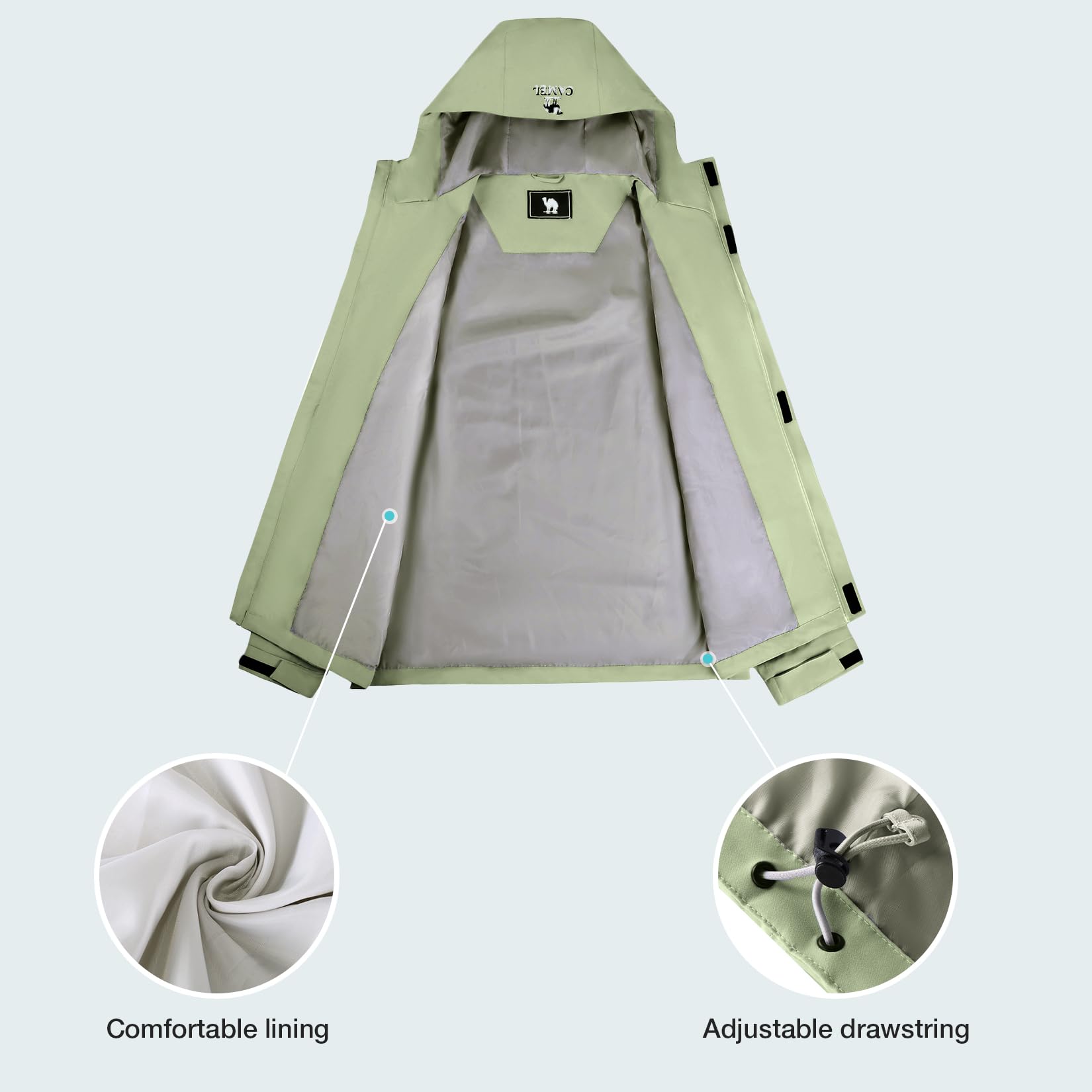 GOLDEN CAMEL Men's Rain Jacket - огляд і ціна Outdoor Adventure Windbreaker