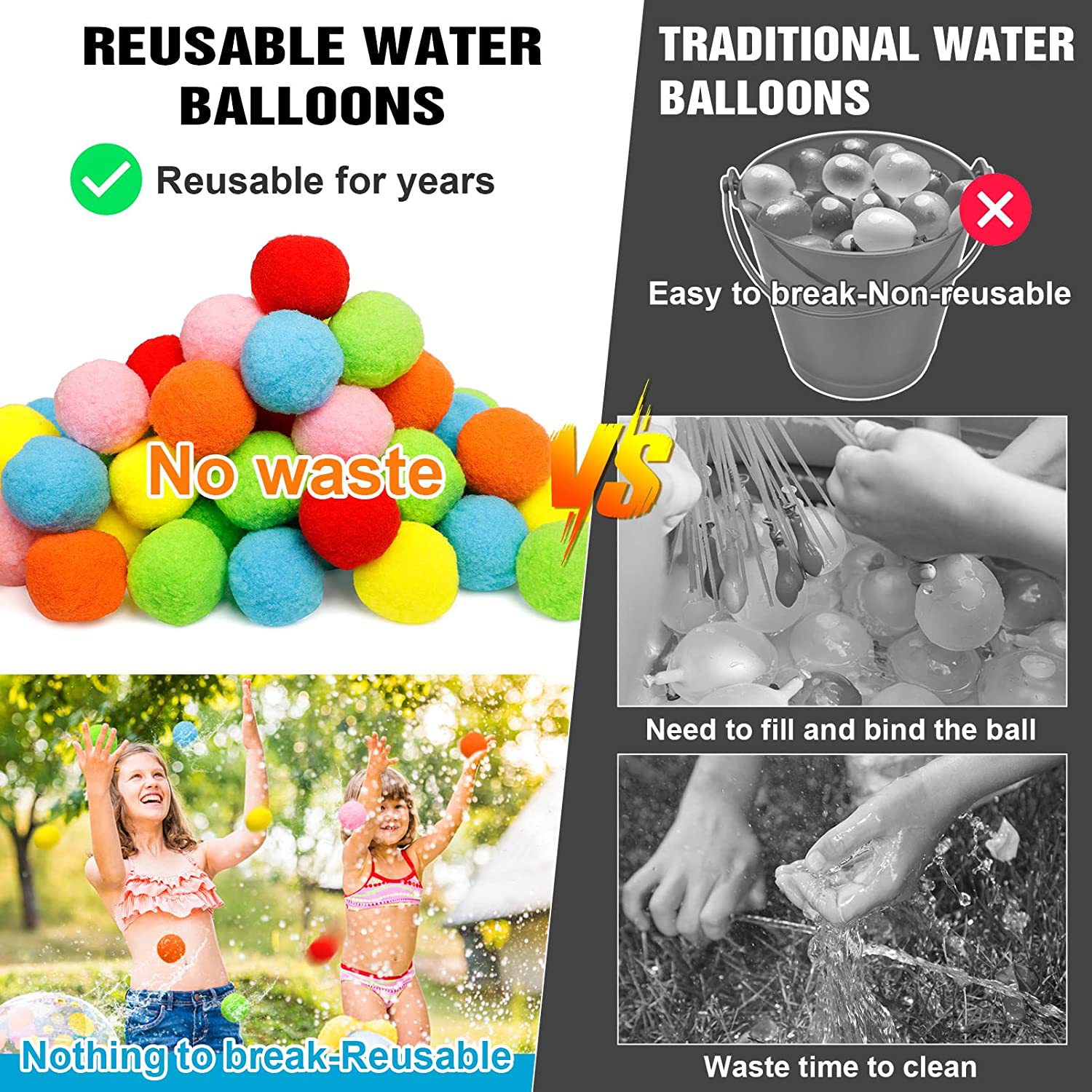 12/30/60Pcs Reusable Water Bal - огляд і ціна Outdoor Adventure Games