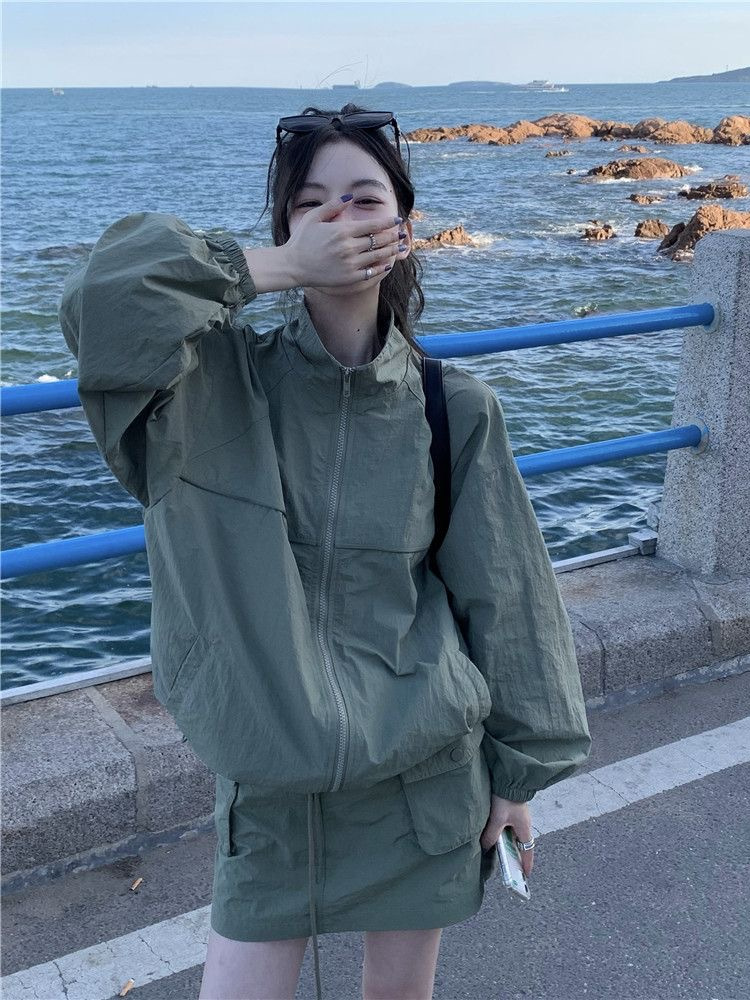 Vintage Women's Stand Collar S - огляд і ціна Outdoor Adventure Windbreaker